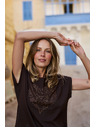 Moodo Zip brown blouse Moodo