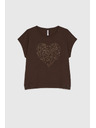Moodo Zip brown blouse Moodo