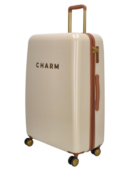 Charm London Пътен куфар Charm London Capetown L Beige