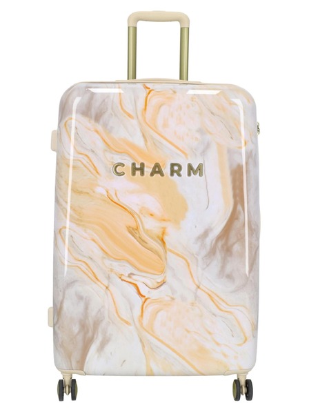 Charm London Пътен куфар Charm London 23169 L Cream