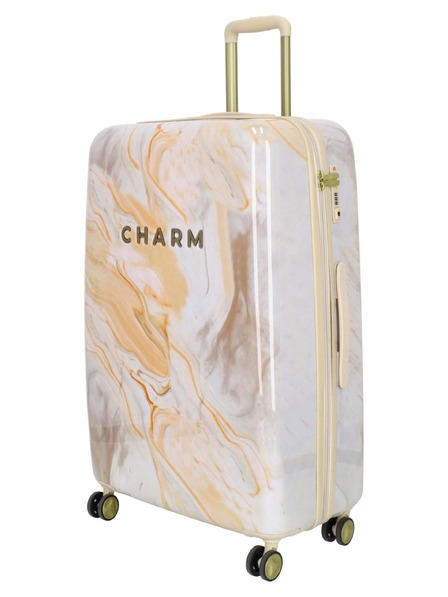 Charm London Пътен куфар Charm London 23169 L Cream