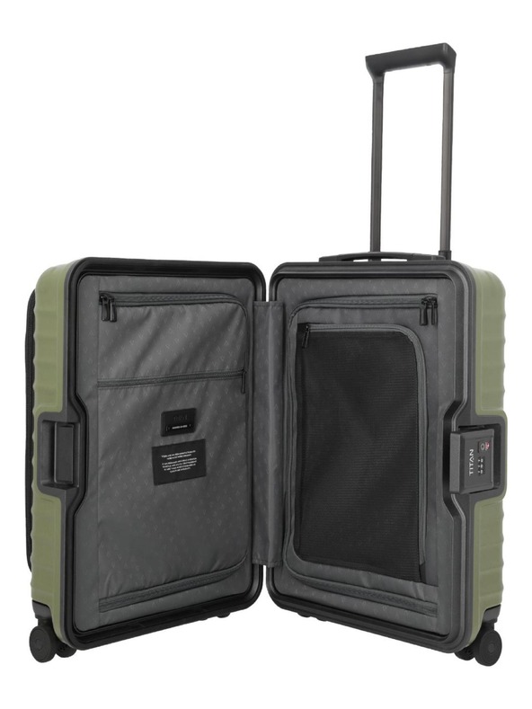 Titan Пътен куфар Titan Overseas S Front pocket Forest green