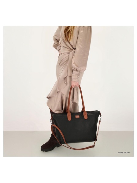 Charm London Чанта Charm London Buckingham 23816 Black Cognac