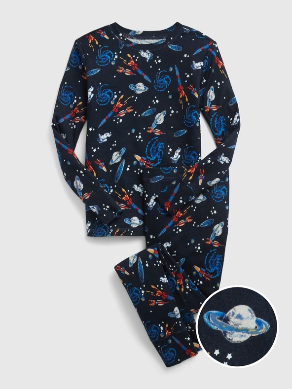 GAP Детска шарена пижама космос GAP