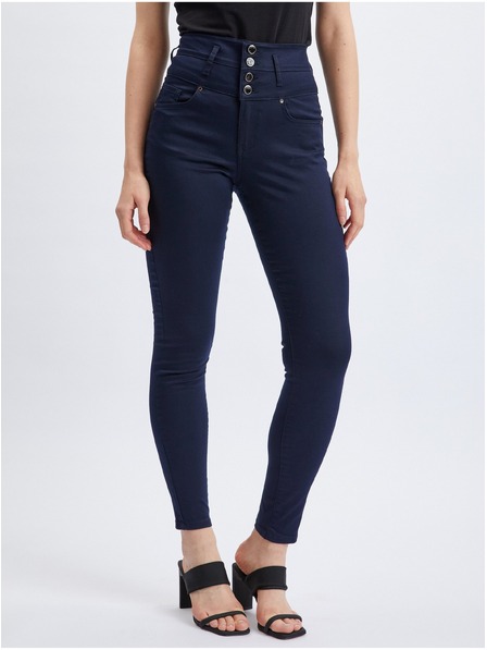 Orsay Тъмносин дамски skinny fit панталон ORSAY