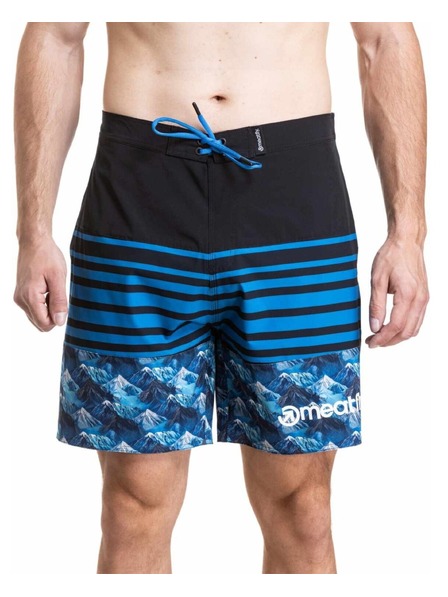 Meatfly Мъжки плувни костюми Meatfly Ernie Boardshorts 19" Blue Mountains / Stripes / Black
