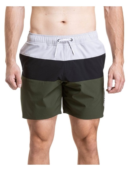Meatfly Мъжки плувни костюми Meatfly Keith Boardshorts 17" Olive / Black / Quiet Gray