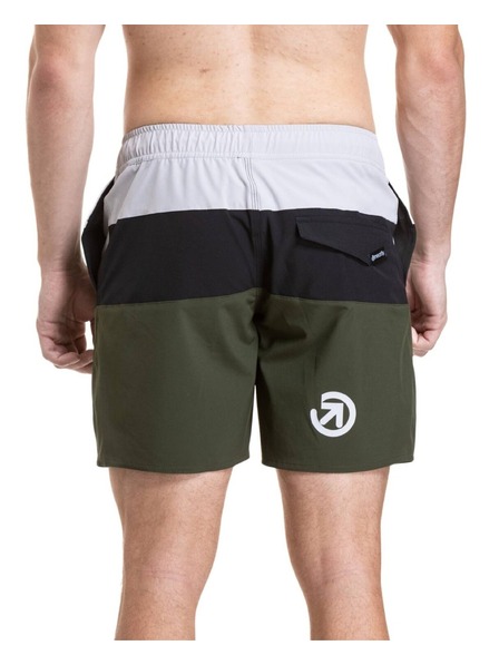 Meatfly Мъжки плувни костюми Meatfly Keith Boardshorts 17" Olive / Black / Quiet Gray