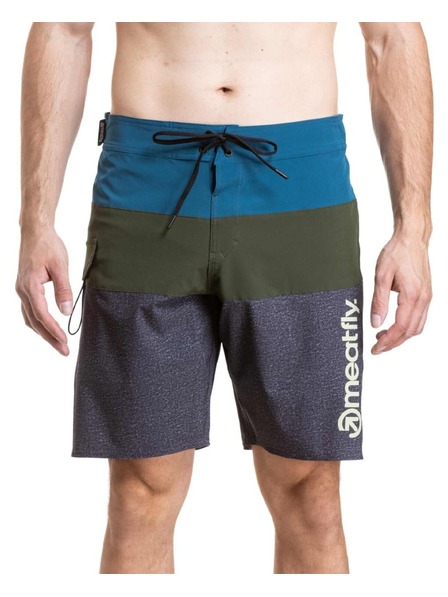 Meatfly Мъжки плувни костюми Meatfly Mitch Boardshorts 21" Olive / Super Teal