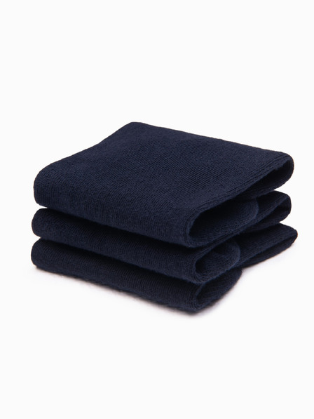 Ombre Clothing Мъжки чорапи 3-pack - тъмно синя V1 OM-SOSS-0102 Ombre Clothing