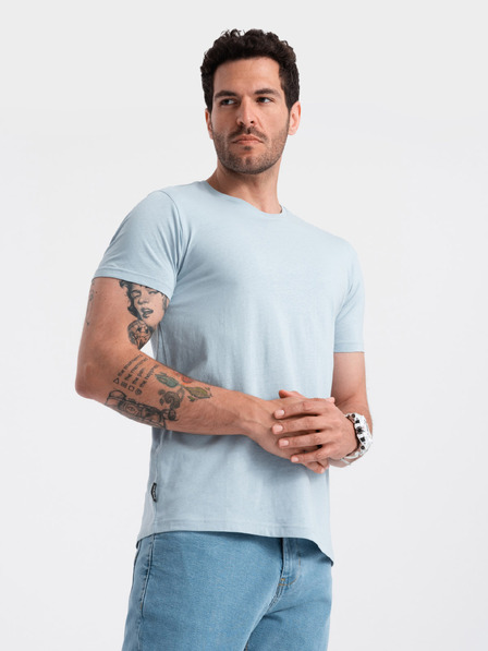 Ombre Clothing Светлосиня мъжка основна тениска Ombre Clothing