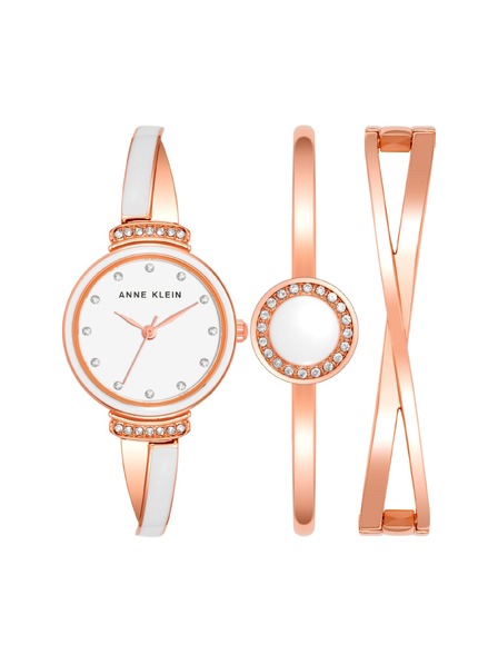 Anne Klein Дамски подаръчен комплект часовник и гривни Anne Klein AK/3292WTST