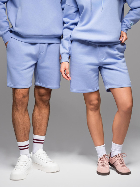 Ombre Clothing Унисекс спортни шорти с ребрист пояс - лавандула V9 OU-SRBC-0101 Ombre Clothing