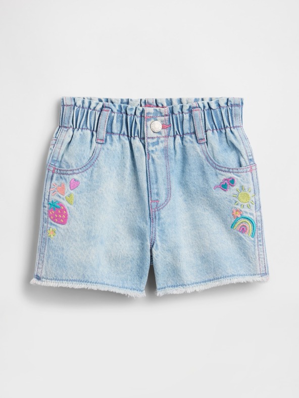 GAP Детски дънкови къс панталон Paperbag Mom GAP