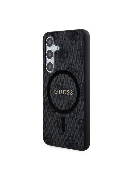 Guess Guess PU Leather 4G Colored Ring MagSafe Задния калъф за Samsung Galaxy S24 Black