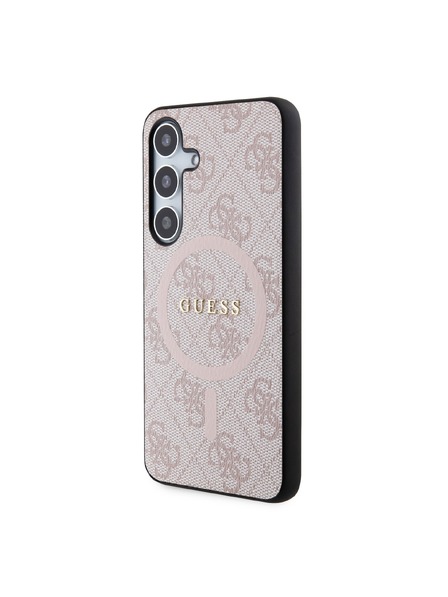 Guess Guess PU Leather 4G Colored Ring MagSafe Задния калъф за Samsung Galaxy S24 Pink
