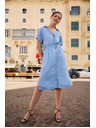 Moodo Blue belt dress Moodo