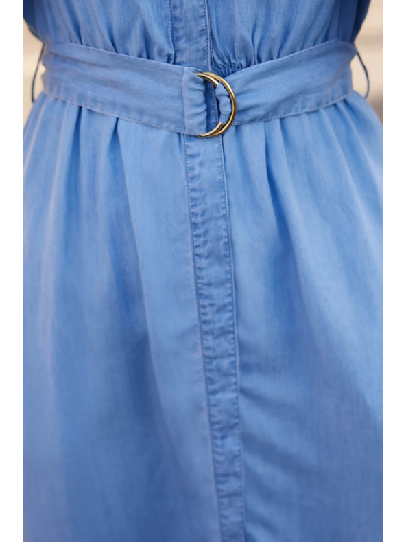 Moodo Blue belt dress Moodo