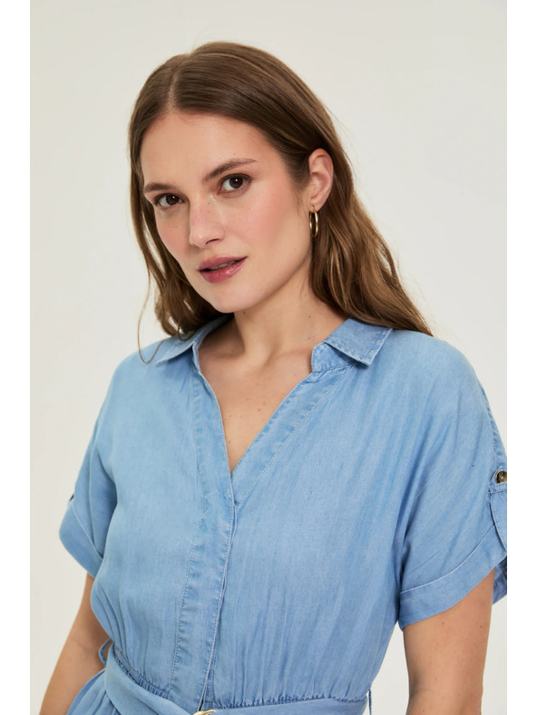 Moodo Blue belt dress Moodo