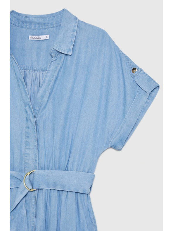 Moodo Blue belt dress Moodo