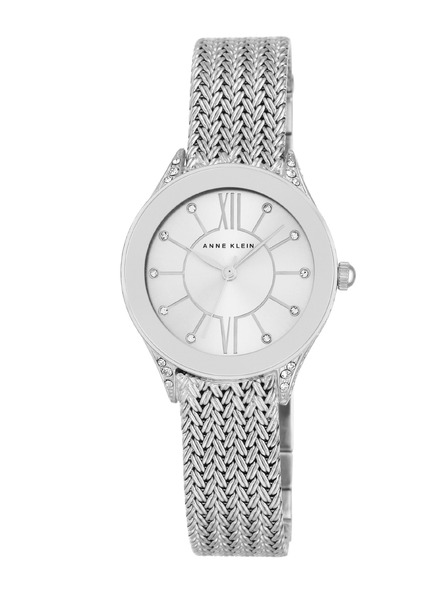 Anne Klein Дамски кръгъл часовник Anne Klein mesh AK/2209SVSV