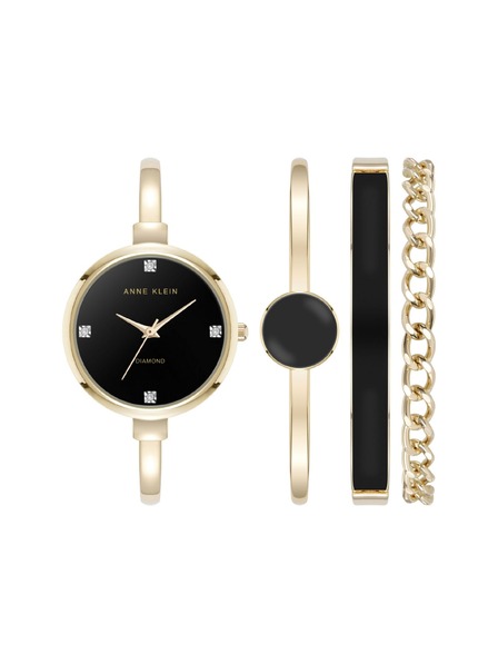 Anne Klein Дамски подаръчен комплект часовник и гривни Anne Klein AK/5142BKST