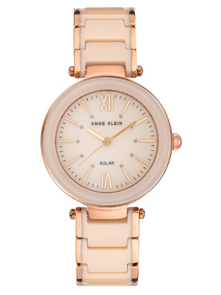 Anne Klein Дамски кръгъл часовник Anne Klein със слънчево захранване AK/3844BHRG