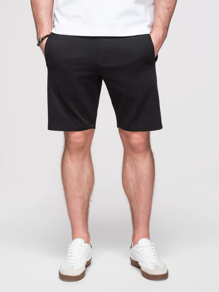 Ombre Clothing Комплект две мъжки базови спортни къси панталони - черно-бежово V1 Z124 Ombre Clothing