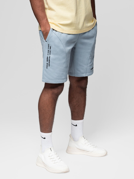 Ombre Clothing Комплект две мъжки спортни шорти с печат - светло синьо/сиво V2 Z127 Ombre Clothing
