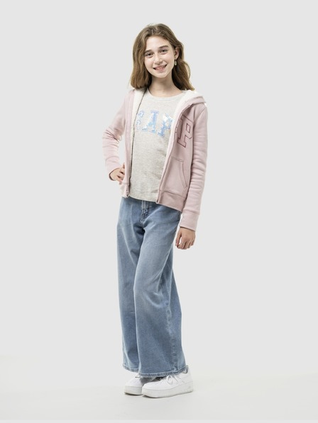 GAP Бебешки суитшърт от шерпа с логото на GAP