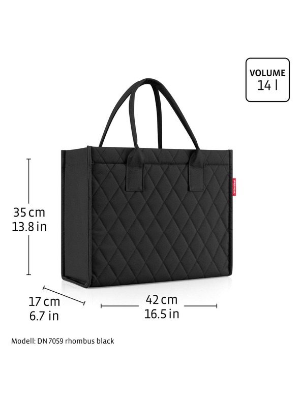 Reisenthel Чанта Reisenthel Daily Shopper Rhombus Black