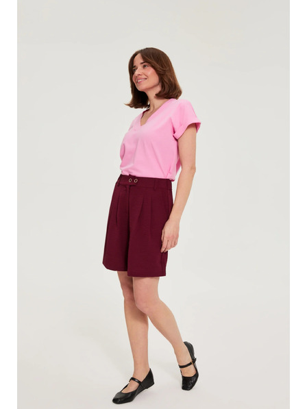 Moodo Гладки бордо шорти Moodo