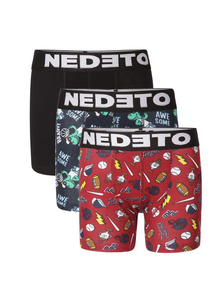 Nedeto Комплект от три - детски боксерки Nedeto многоцветни