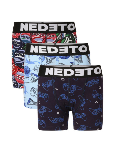 Nedeto Комплект от три - детски боксерки Nedeto многоцветни