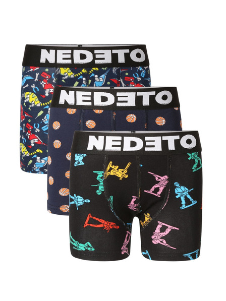 Nedeto Комплект от три - детски боксерки Nedeto многоцветни