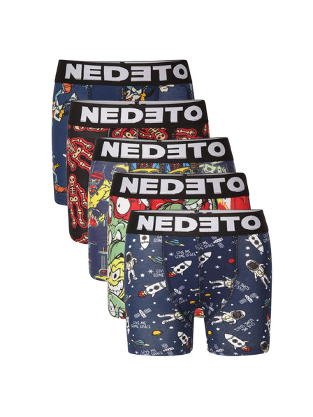 Nedeto Комплект от пет - детски боксерки Nedeto многоцветни