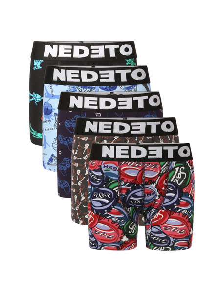 Nedeto Комплект от пет - детски боксерки Nedeto многоцветни