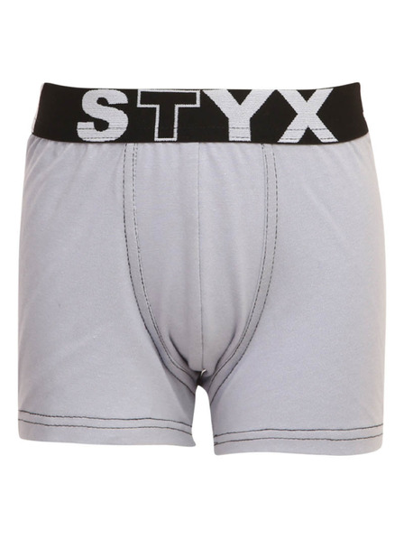 Styx Детски боксерки Styx спортна гума светло сиви