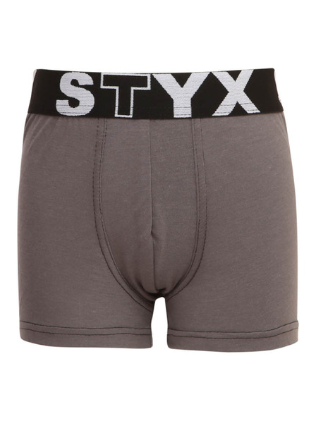 Styx Детски боксерки Styx спортна гума тъмно сиви