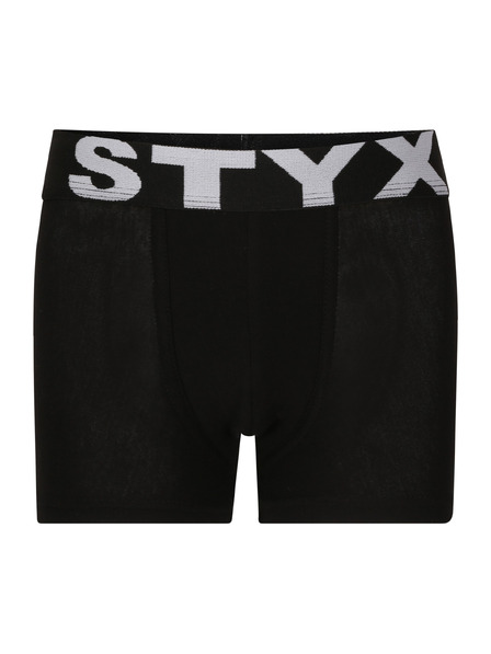Styx Комплект три - детски боксерки Styx спортна гума черни