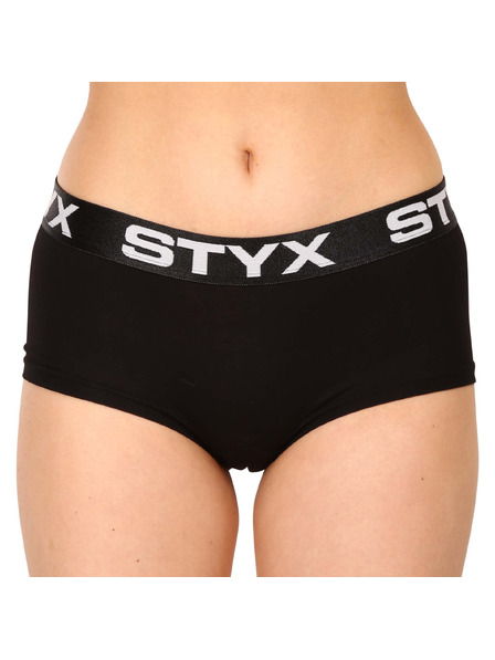 Styx Комплект от три - дамски бикини Styx с крачол черни