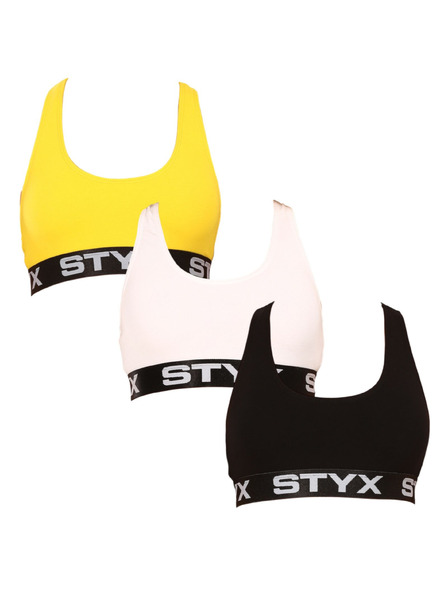 Styx Комплект от три - дамски спортен бюстгалтер Styx sport многоцветен