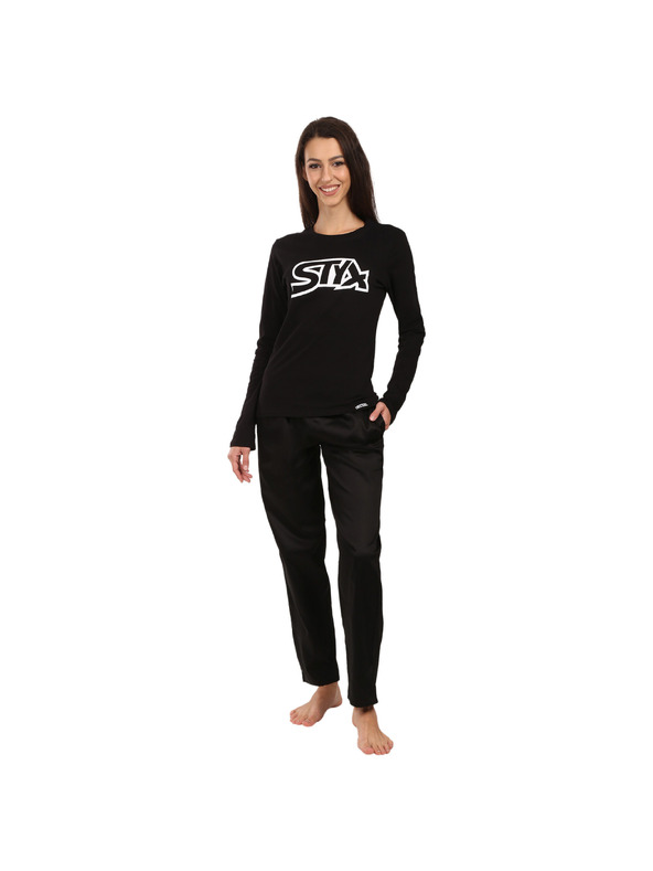 Styx Дамска пижама Styx черна