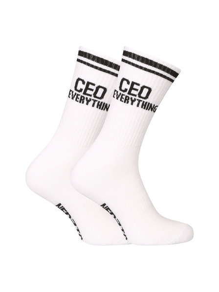 Nedeto Чорапи Nedeto спортни високи CEO Of Everything бели