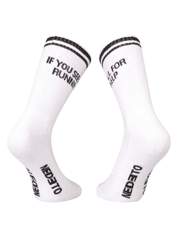 Nedeto Чорапи Nedeto спортни високи Running бели
