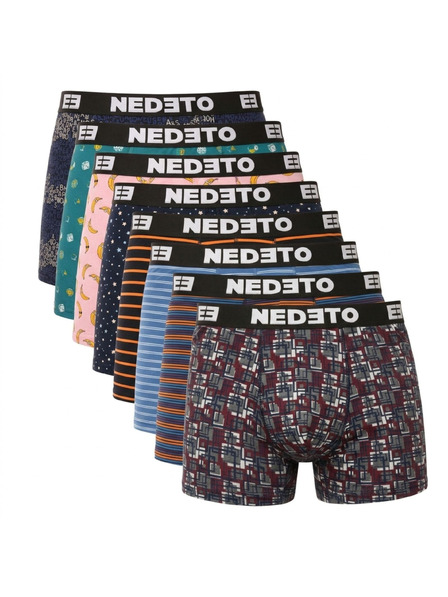 Nedeto Комплект от осем - мъжки боксерки Nedeto многоцветни