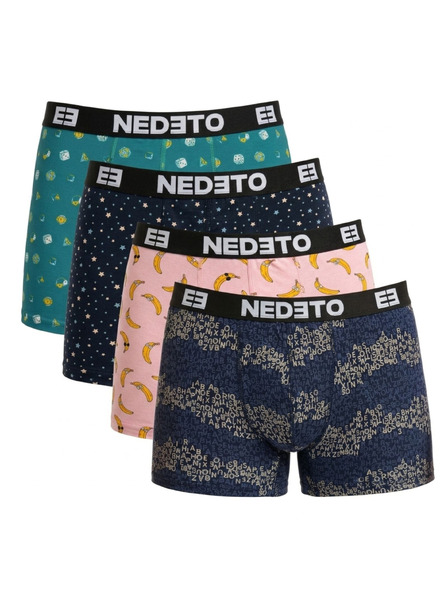 Nedeto Комплект от четири - мъжки боксерки Nedeto многоцветни