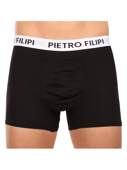 Pietro Filipi Комплект от две - мъжки боксерки Pietro Filipi с държач за топки в черно