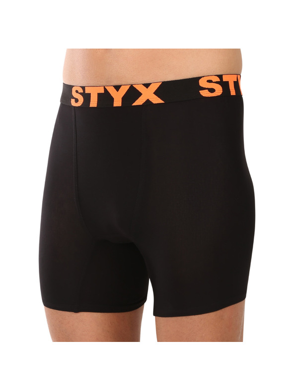 Styx Мъжки боксерки Styx long спортен ластик черни