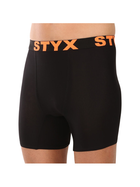 Styx Мъжки боксерки Styx long спортен ластик черни